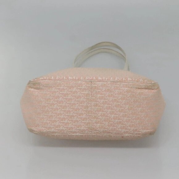 Christian Dior Trotter Canvas Tote Bag Pink Silver Auth - Picture 6 of 16
